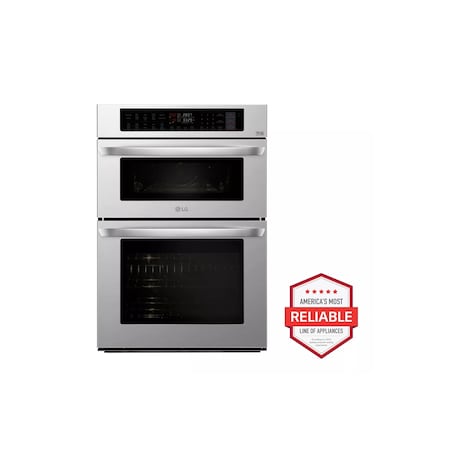 Lg Smart Wi-Fi Enabled 1.7/4.7 cu. ft. Stainless Steel Combination Double Wall Oven LWC3063ST